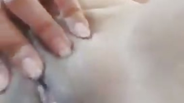 Attractive girl shows big boobs and pussy to boyfriend