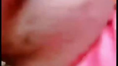 Nude desi lady tempts the man during a video call sex