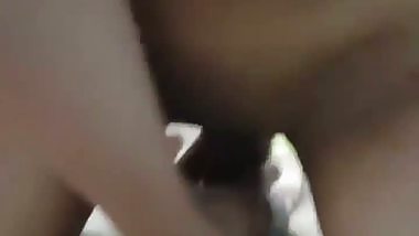 Indian nude babe takes a thick dick in her shaved pussy