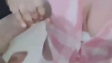 Busty girl enjoys two dicks together in Telugu xxx MMS