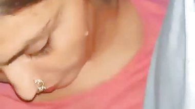Sexy Bhabhi catches her Devar jerking and gives a handjob